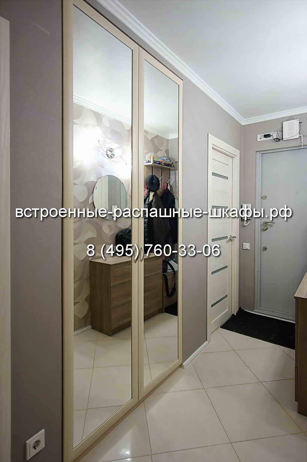 Распашные двери для шкафа с зеркалом-01 - встроенные-распашн.