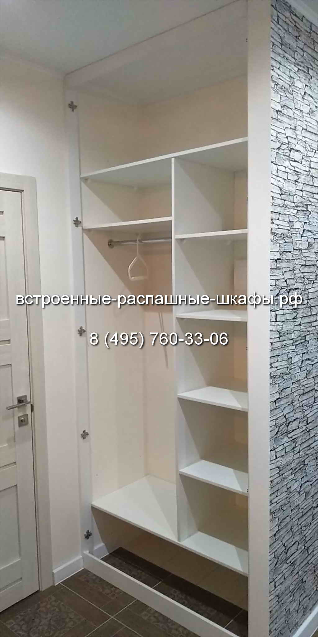 шкаф встроенный в стену с распашными дверями своими руками