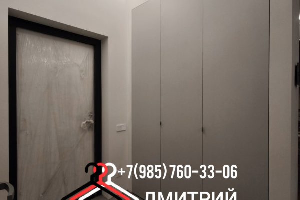 Встроенный распашной шкаф в нишу в ЖК Новочеремушкинская 17
